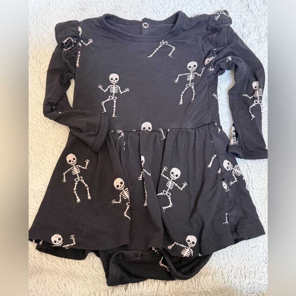 Kyte Baby Skeleton Bodysuit Dress